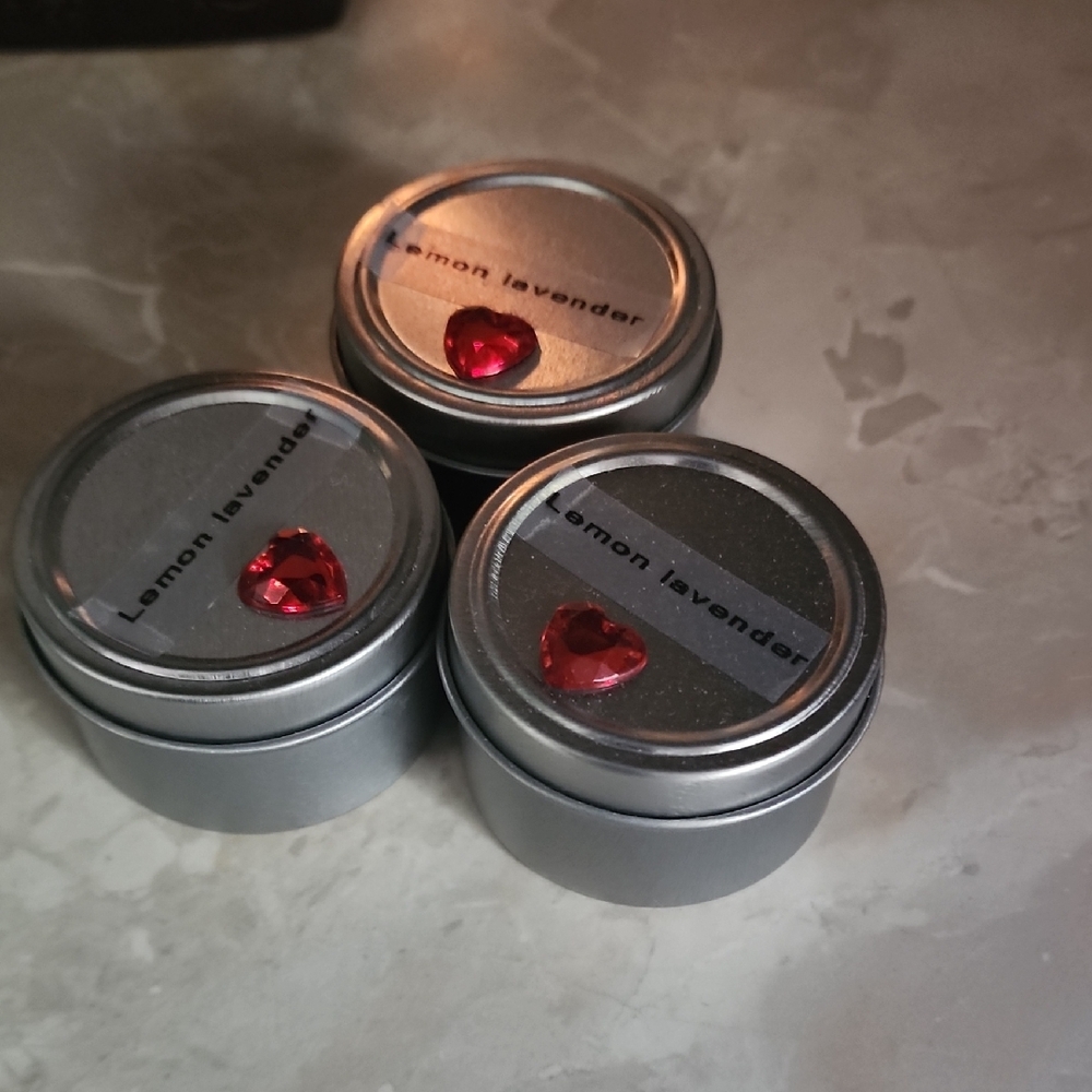 Lemon Lavender Scented Tin Candles